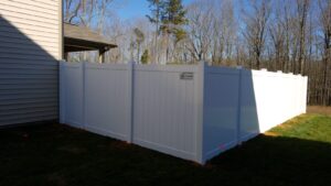 White PVC Privacy Fence