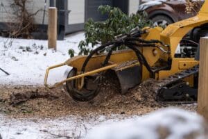 Stump,Grinding,With,A,View,From,The,Right,Where,The